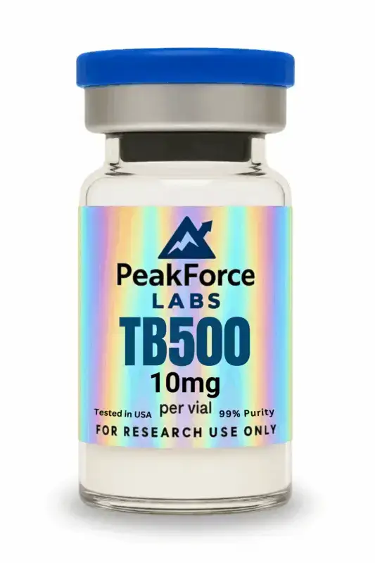 TB-500 10mg Peptide Vial - High Purity Thymosin Beta-4 Lyophilized Powder by PeakForce Labs